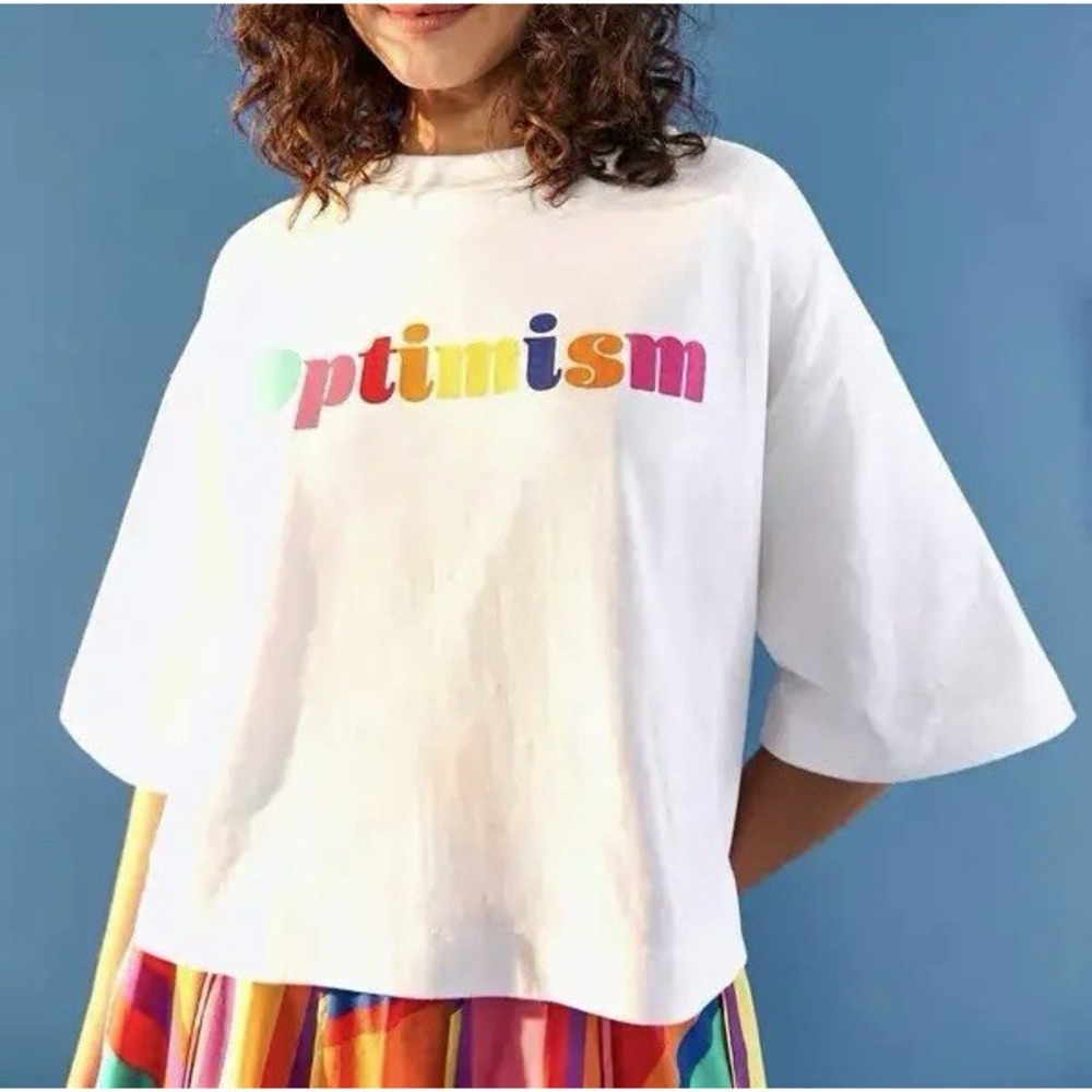 FARM Rio Optimism Organic Cotton Graphic T-Shirt Women's L White